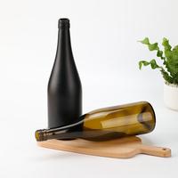 Bouteilles de vin de fruits en verre noir mat de différentes tailles avec bouchon 750 ml Bouteilles de champagne Bordeaux Bouteilles de liqueur Fabricant