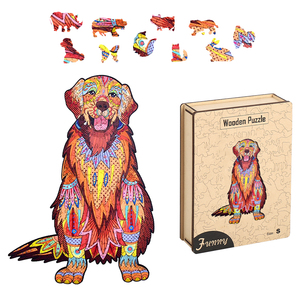 Wooden Dinosaur Shaped Jigsaw Puzzle Wooden Animals Block Puzzle Natural Adult Decor Toy White Box Ce Wood Unisex 14 Years & up