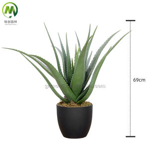 Plantes artificielles décoratives simulation plante verte succulente avec <span class=keywords><strong>pot</strong></span> pour jardin paysage décor faux - Product Image 3
