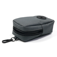 Sac à friandises carré pour chien avec logo personnalisé, fermeture éclair réglable, en tissu polyester durable, respirant, portable et écologique, avec sacs à déjections pour animaux de compagnie