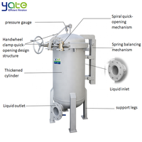 Filtre à sac multi-ouvertures à serrage rapide YATE en acier inoxydable SS304 SS316L pour la filtration de produits chimiques fins, textiles, papeterie, encres et pâtes