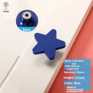 Tiradores de Muebles Infantiles de Plástico con Diseño de Nubes, Luna y Cielo, Serie de Dibujos Animados, Protección Ambiental - Product Image 6