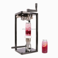 Machine manuelle de capsulage de bouteilles et de canettes en verre, scelleuse de canettes à ouverture facile à haute fréquence, conception à bras oscillant