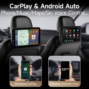 Monitores de reposacabezas para coche, pantallas tipo tablet, CarPlay inalámbrico, Android Auto, reproductor de video para asientos traseros, TV, FM, Bluetooth, HD táctil - Product Image 2