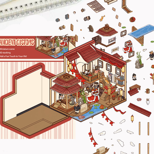 Autocollants de construction de scènes de dessins animés, autocollants DIY anti-stress, décoration éducative pour le divertissement et la relaxation - Product Image 3