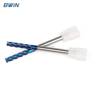 HRC 65 Nano màu xanh tráng đường kính 4mm cacbua phay cắt Công cụ Cắt cho máy <span class=keywords><strong>CNC</strong></span> - Product Image 3