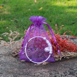 Custom Recyclable Organza Pouch Jewelry Bags <b>Small</b> Drawstring Gift Bags Packaging Supplies - Product Image 5