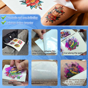 Mürekkep Püskürtmeli Lazer Karışık Baskıya Uygun Geçici Dövme Sayfaları Su Transferi DIY Malzemesi Projeler Partiler Etkinlikler Atölyeler için - Product Image 5