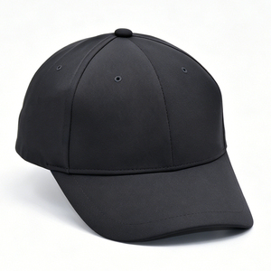 Casquette de baseball noire unisexe en coton à séchage rapide, ajustable, avec logo latéral à œillets, en toile, pour le sport, le golf et la course à pied - Product Image 6