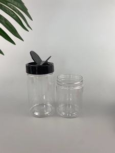 Gran oferta de botellas de condimentos de plástico vacías para mascotas, coctelera de especias, contenedores de polvo con tapa, tarro de sal y pimienta, juego de aletas, caramelos, especias - Product Image 5