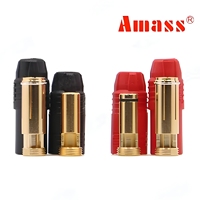 1set Amass AS150 Steker Pisang Berlapis Emas 7mm Pria/Wanita untuk Baterai Tegangan Tinggi Merah/Hitam