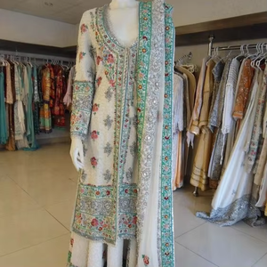 Elegante chaqueta hasta el suelo Lehenga para bodas y fiestas indias/pakistaníes-Vestido de boda/ropa 2019 - Product Image 4