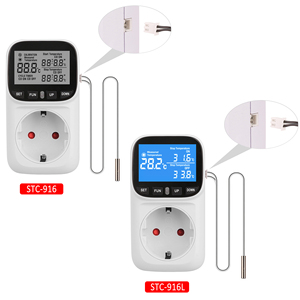 STC-916 alman soket sıcaklık kontrol cihazı-Plug-in termostat, 230VAC, 16A, -40 ~ 120 ° c, 2m prob ile - Product Image 6