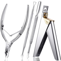 Coupe-ongles en forme de U français Oem/odm Coupe-ongles en acrylique en acier inoxydable avec plateau tournant Coupe-ongles en acrylique Diy