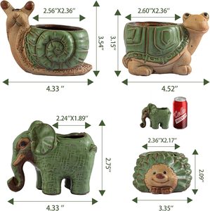 <span class=keywords><strong>Maceta</strong></span> con Forma de Animal, Macetas de Jardín con Diseño de Animales, Macetas de Resina de Dibujos Animados para Suculentas, Soporte para Plantas de Bonsái - Product Image 2