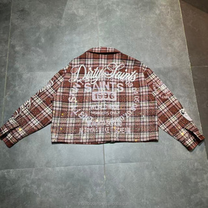 Camicie in Flanella a Quadri Y2k Streetwear Personalizzate con Bottoni, Stampa, Ricamo e Strass, Unisex - Product Image 3