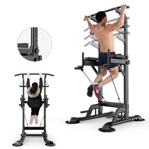 Torre de Ejercicios Multifuncional de Metal para Entrenamiento de la Parte Superior del Cuerpo, Equipo de Gimnasio en Casa, Barra de Tracción Ajustable, Paralelas LLQX97 - Product Image 4