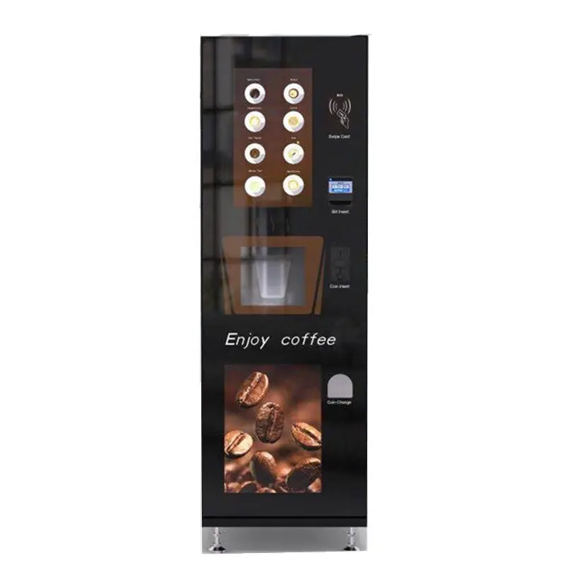 12-выбор сенсорный экран с управлением с помощью монетного растворимый кофе торговый автомат WF1-606A