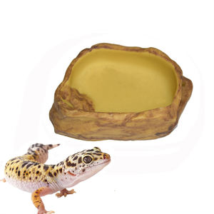 JT-02 Reptile Nourrir Terrarium Bols pour Lézard Grenouille Gecko Tortue Résine Reptile Rock Nourriture Plat - Product Image 1