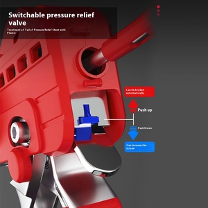 Pistolet à mastic manuel sans fil en aluminium 600 ml avec buses coniques rouges pour colle adhésive en sachet thermofusible - Product Image 4