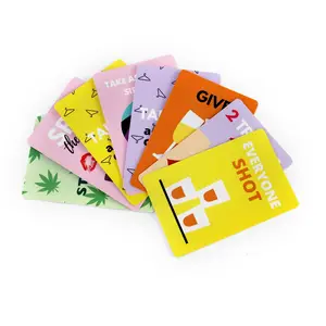 Akzeptierte individuelle LOGO Kinderunterhaltungskarten runde Form hochwertiges beschichtetes Papier Druck spielen schalter Spiel Kartenetui