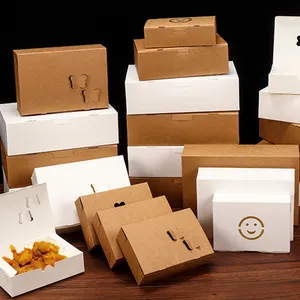 新しい競争力のある価格クラフト紙箱包装紙食品包装箱持ち帰り用食品