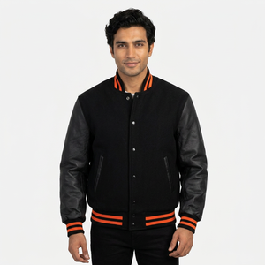 Veste universitaire en cuir polaire unisexe personnalisée de haute qualité avec logo sur le devant, couleur personnalisée, écologique et respirante - Product Image 1