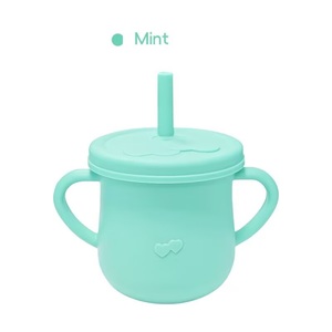 Gobelet d'apprentissage pour bébé, gobelet à paille en silicone, anti-fuite, écologique, gobelet pour tout-petits - Product Image 2