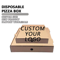 Boîte d'emballage en carton pliable robuste pour pizza sur mesure, 20*20*4.5cm, approvisionnement en vrac, vente en gros