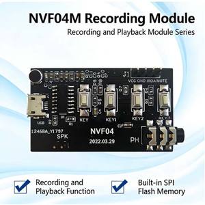 Módulo de Grabación de Voz NVF04M, Módulos de Sonido, Fabricante OEM para Electrónica de Consumo, Módulo Personalizado - Product Image 3
