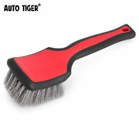 Brosse de nettoyage de pneus de voiture ATUO TIGER RED+Black, brosse de nettoyage de tapis, brosse de nettoyage de pneus, brosse de détaillage automobile
