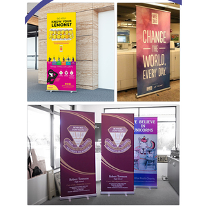 Banner de desplazamiento interior ecológico personalizado, banner de desplazamiento de una y doble cara, soporte de banner de desplazamiento retráctil de aluminio - Product Image 4