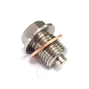 Stainless Steel Oil Pan Drain <b>Plug</b> M12 M20 Magnetic Copper Gasket Automotive Engine Transmission <b>Replacement</b> Part - Product Image 3