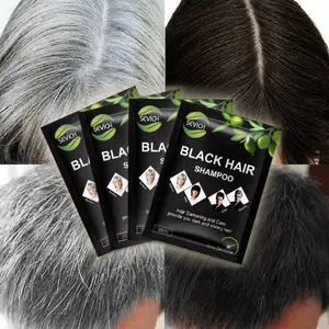 Cruelty Free Organic Colorant Non Allergic Fast Anti Grey White Color Dark Brown Black Hair Dye Shampoo
