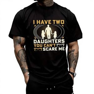 T-shirt unisexe décontracté et amusant en pur coton 180 grammes, motif imprimé uni, cadeau pour papa, tenue pour homme - Product Image 1