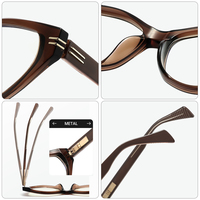 Montures de lunettes de mode pour hommes, lunettes anti-lumière bleue, charnières à ressort, haute qualité, TR90, design œil de chat, montures de lunettes pour femmes