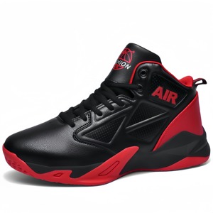 Nouvelles Chaussures de Basketball Montantes Premium pour Hommes 2026 – Noir et Blanc, Antidérapantes, Respirantes, pour Entraînement en Extérieur - Product Image 3