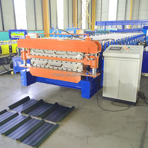 กระเบื้องเคลือบลูกฟูกประเภทและซี่โครงประเภท PPGI GI PPGL GL 2 In 1สองชั้นเหล็กแผ่นหลังคาโลหะม้วนเครื่องขึ้นรูป - Product Image 6