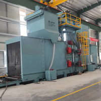 Machine de sablage à passage direct fiable pour le nettoyage et le polissage des surfaces, en acier en forme de H pour les usines
