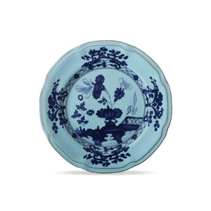 Piatti Ginori con Bordo Blu di Lusso, Piatti in Stile Vintage con Bordo Dorato, Porcellana Bone China per Decorazioni Matrimoniali, Piatto in Ceramica - Product Image 4