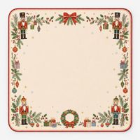 Tapis de table de mahjong rembourré antidérapant, motif aquarelle Noël (rennes, bonhomme de neige, sapin, motifs cadeaux), centre crème, housse de table enroulable