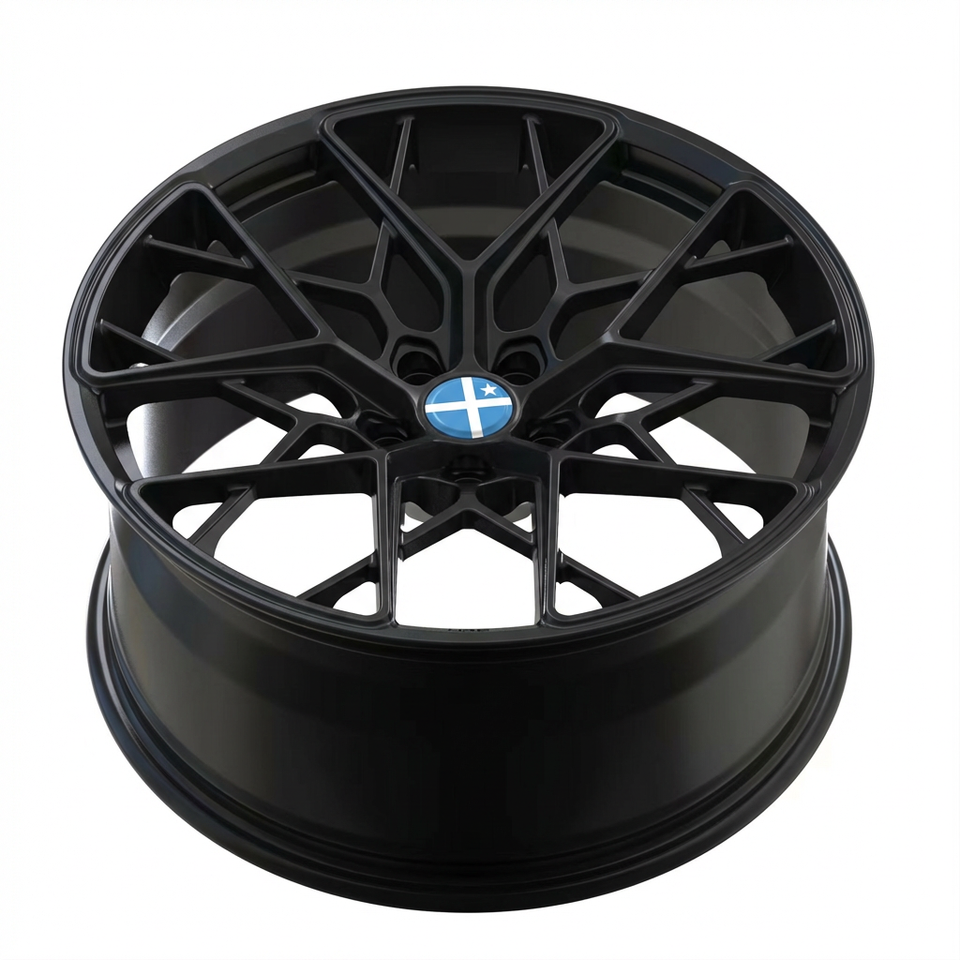 20 Inch Matte Black Mesh Alloy Wheels 5x114.3 20x9.5J Forged Rims with ...