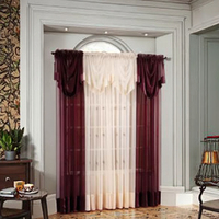 Vente chaude 100% Polyester Voile Sheer Rideau Usine Directe Solide Rideau Tissu Soild Couleur Soild