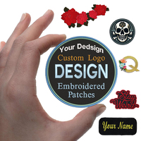 Coudre sur le fer sur les patchs de vêtements Patch de broderie personnalisé personnalisé presse à chaud bouffée 3D avec LOGO Badges Patch brodé