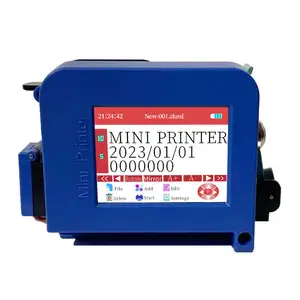 Printer genggam pengarsipan Inkjet untuk manufaktur dan bisnis kecil cetak tanggal Logo QR dan teks pada permukaan apa pun
