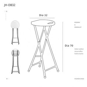 Outdoor Portable <strong>Stools</strong> Folding Lightweight Collapsible <strong>Stool</strong> Plastic Foldable <strong>Fold</strong> <strong>up</strong> High <strong>Bar</strong> Round <strong>Stool</strong> for Adults - Product Image 4
