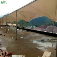 Membrane en tissu PTFE écologique Lyfe pour structures de toiture modernes de parcs et stades, solutions d'ombrage en bâche en rouleau, architecturales
