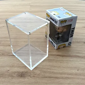 TCG için özel temizle Funko Pop akrilik koruma kutusu güçlü mıknatıs kapak ile 6 inç akrilik Marvel şekil vitrinin