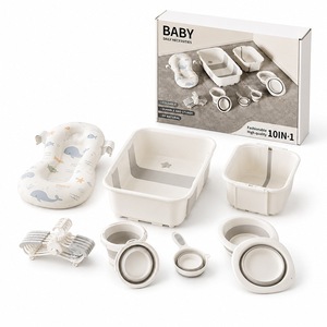 Color Box Bathtub Set Baby Gift Box, Foldable Baby Bath Tub for Newborns, Household Foldable Infant Bathtub - Product Image 1