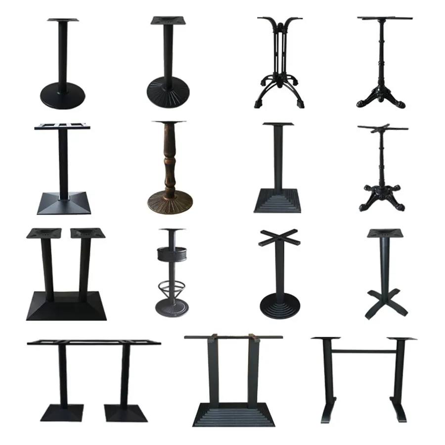Antique Furniture Metal Table Legs Powder Coated Wrought Iron Restaurant Dining Banquet Round Table Base for Restaurant